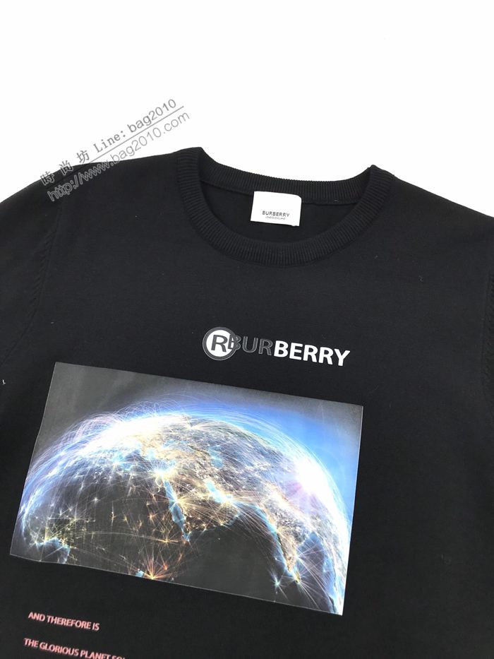Burberry男裝 巴寶莉秋冬新款星球印花黑色毛衣 男女同款  ydi3133